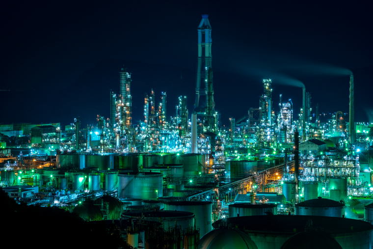 和歌山の工場夜景「ENEOS和歌山製油所(旧東燃ゼネラル石油)」