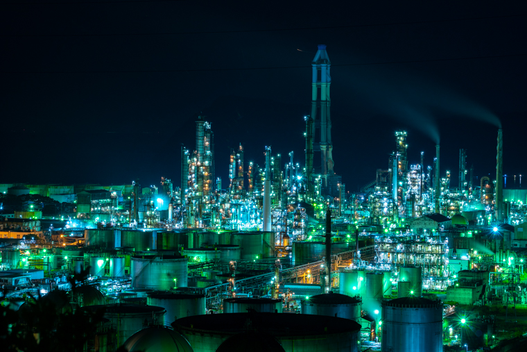 和歌山の工場夜景「ENEOS和歌山製油所(旧東燃ゼネラル石油)」