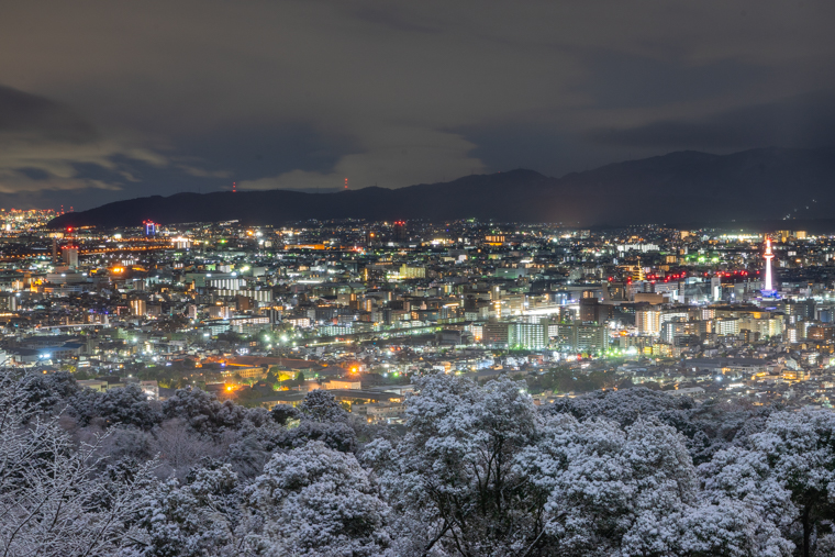京都の夜景スポット「将軍塚」