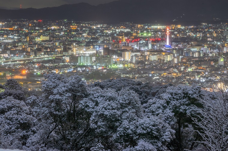 京都の夜景スポット「将軍塚」